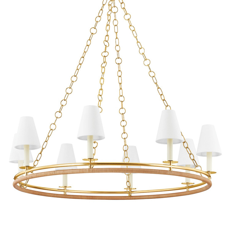Hudson Valley - 4408-AGB - Eight Light Chandelier - Swanton - Aged Brass Hudson Valley - 4408-AGB - Eight Light Chandelier - Swanton - Aged Brass
