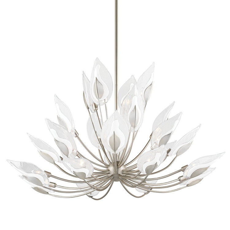 Hudson Valley - 4856-SL - 24 Light Chandelier - Blossom - Silver Leaf
