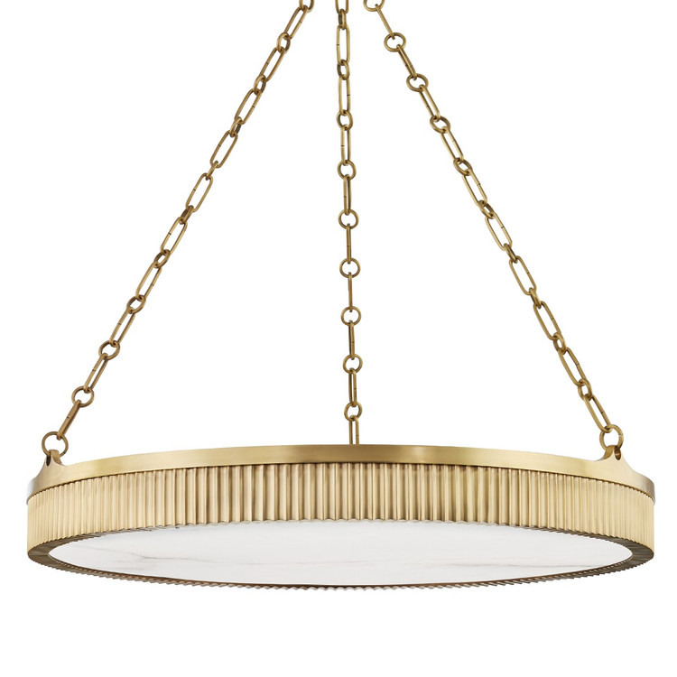 Hudson Valley - 532-AGB - Eight Light Chandelier - Lynden - Aged Brass