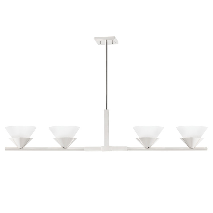 Hudson Valley - 6404-PN - Four Light Island Pendant - Stillwell - Polished Nickel