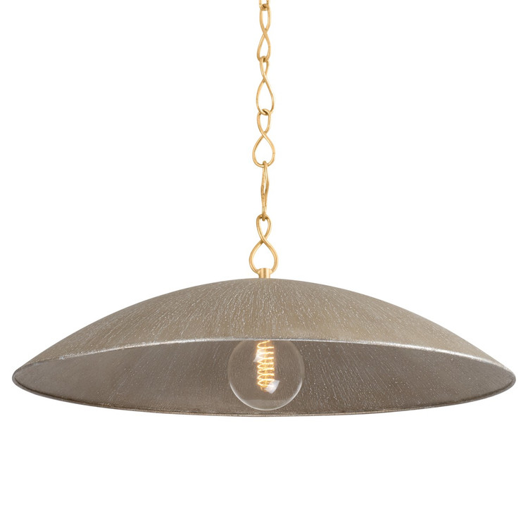 Hudson Valley - BKO1401-VGL/TWL - One Light Pendant - Eve - Vintage Gold Leaf/ Textured Warm Silver Leaf Hudson Valley - BKO1401-VGL/TWL - One Light Pendant - Eve - Vintage Gold Leaf/ Textured Warm Silver Leaf