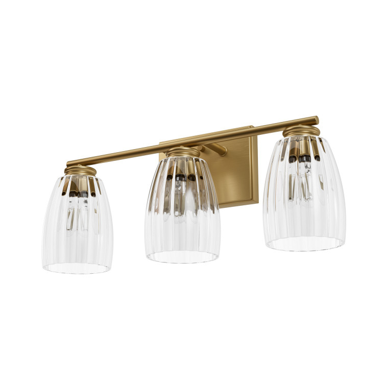 Hunter - 13204 - Three Light Bathroom Vanity - Rossmoor - Luxe Gold