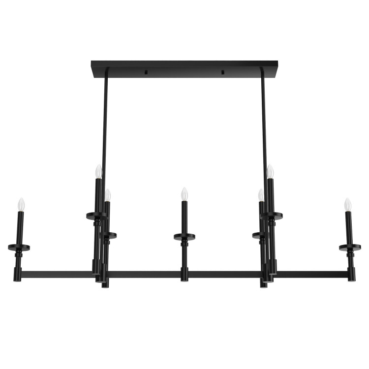 Hunter - 19056 - Seven Light Chandelier - Briargrove - Matte Black