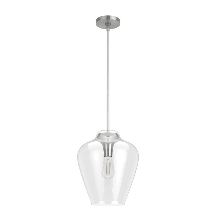 Hunter - 19112 - One Light Pendant - Vidria - Brushed Nickel