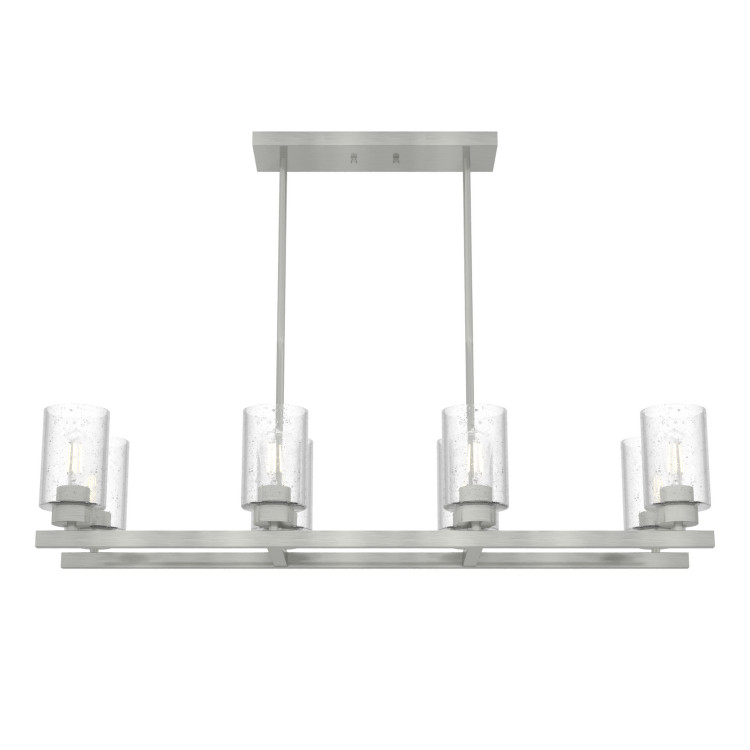 Hunter - 19159 - Eight Light Chandelier - Hartland - Brushed Nickel