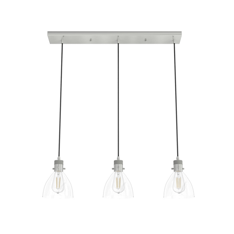 Hunter - 19308 - Three Light Pendant - Van Nuys - Brushed Nickel