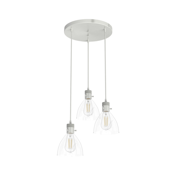 Hunter - 19310 - Three Light Cluster - Van Nuys - Brushed Nickel