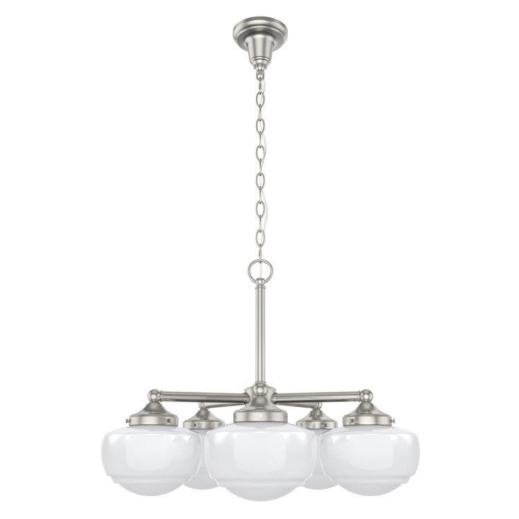 Hunter - 19359 - Five Light Chandelier - Saddle Creek - Brushed Nickel