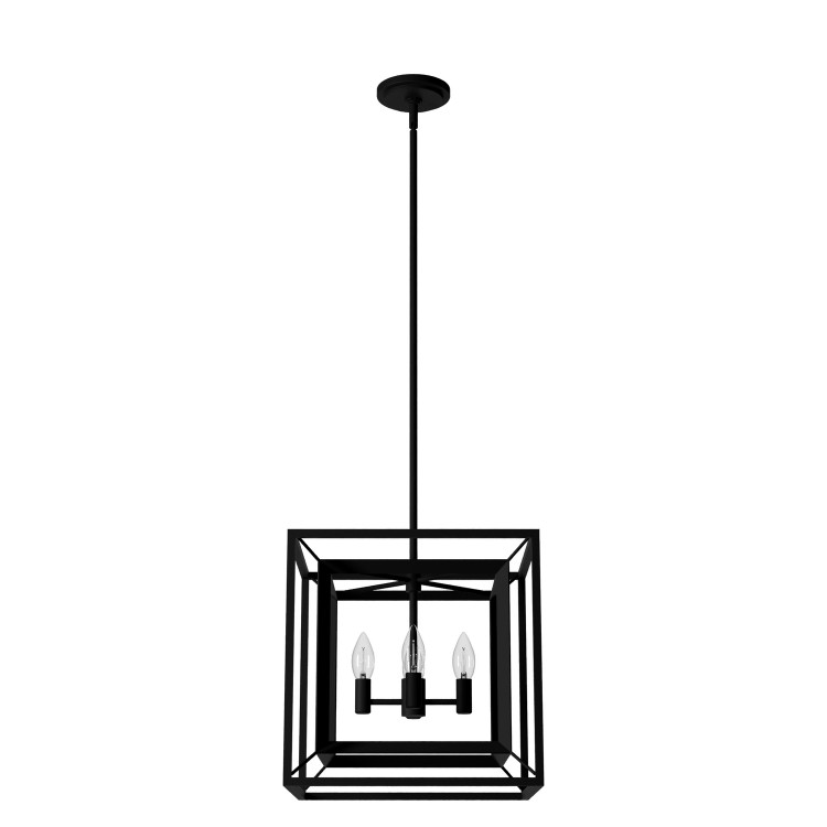 Hunter - 19400 - Four Light Chandelier - Doherty - Natural Black Iron