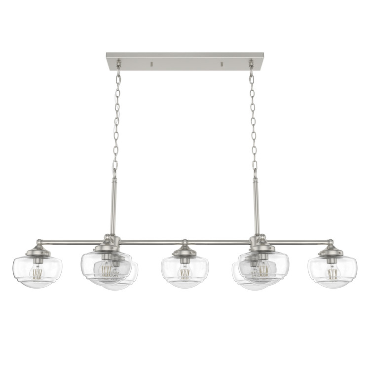 Hunter - 19493 - Seven Light Chandelier - Saddle Creek - Brushed Nickel