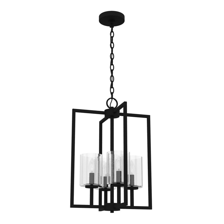 Hunter - 19538 - Four Light Pendant - Kerrison - Natural Black Iron