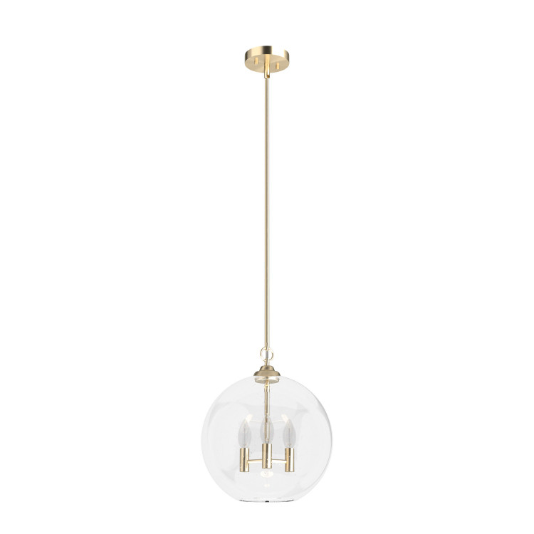 Hunter - 19557 - Three Light Pendant - High Oaks - Alturas Gold