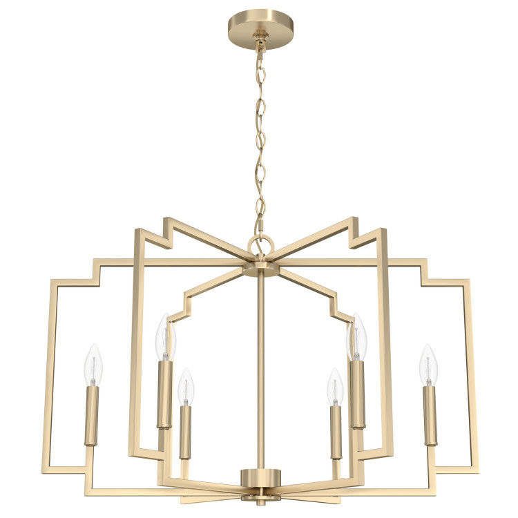 Hunter - 19570 - Six Light Chandelier - Zoanne - Alturas Gold