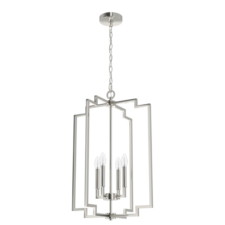 Hunter - 19577 - Four Light Pendant - Zoanne - Brushed Nickel