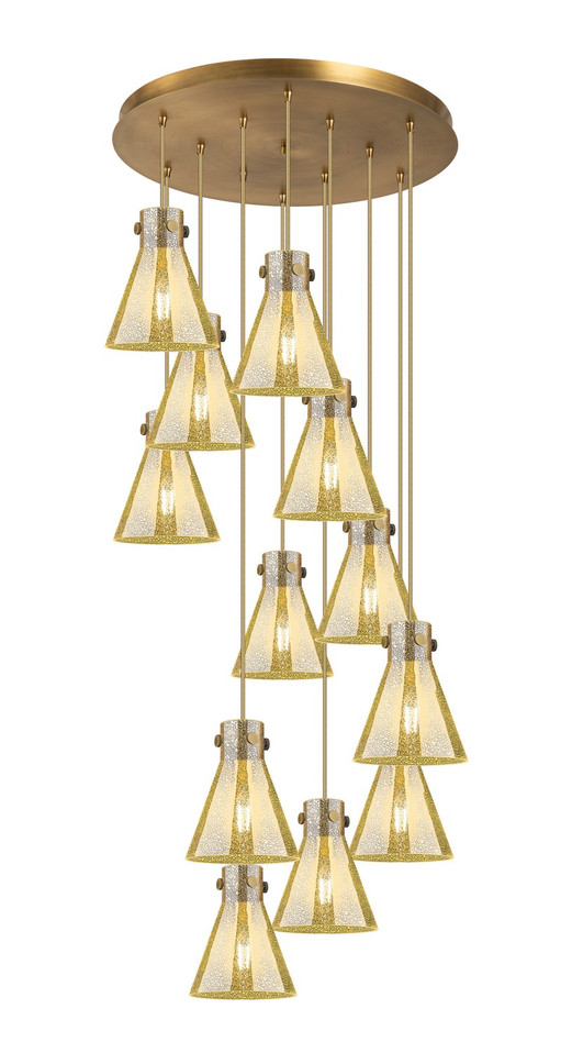 Innovations - 126-410-1PS-BB-G411-8ME - 12 Light Pendant - Downtown Urban - Brushed Brass