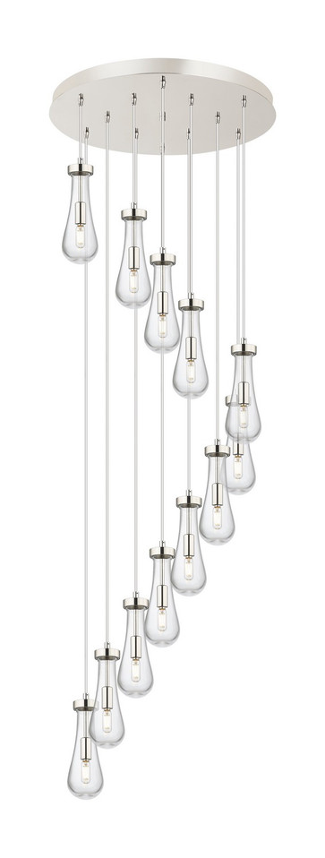 Innovations - 126-451-1P-PN-G451-4CL - 12 Light Pendant - Downtown Urban - Polished Nickel