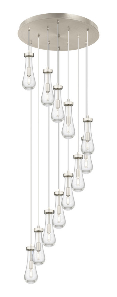 Innovations - 126-451-1P-SN-G451-4SDY - 12 Light Pendant - Downtown Urban - Brushed Satin Nickel