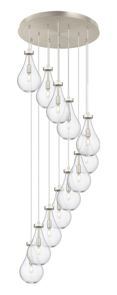 Innovations - 126-451-1P-SN-G451-7CL - 12 Light Pendant - Downtown Urban - Brushed Satin Nickel