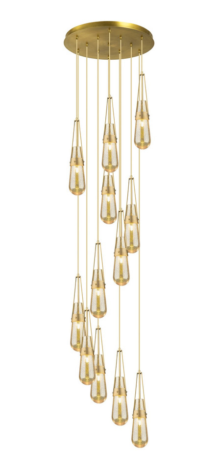 Innovations - 126-452-1P-BB-G452-4ME - 12 Light Pendant - Downtown Urban - Brushed Brass