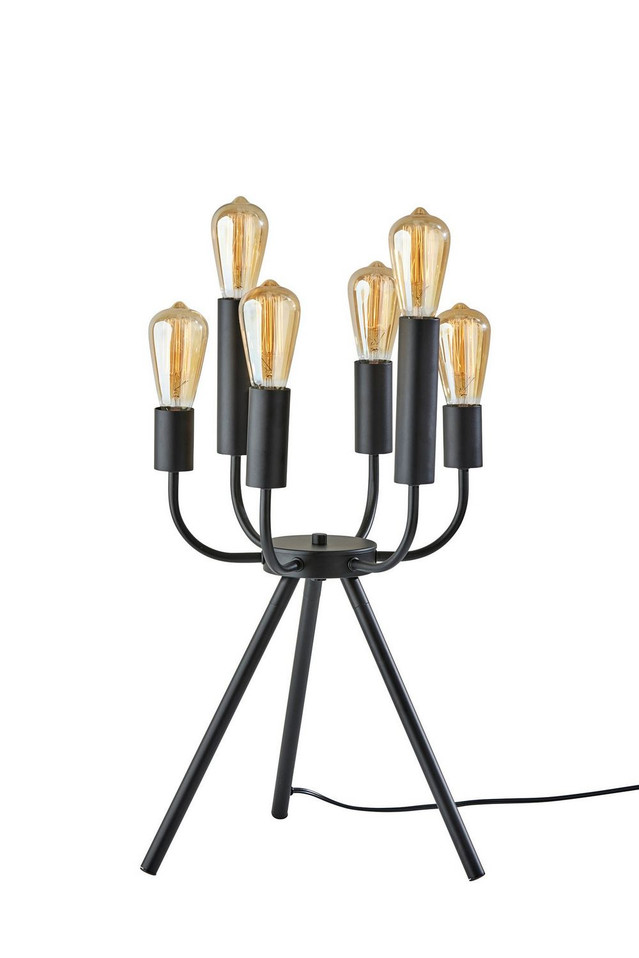 Adesso Home - 6198-01 - Six Light Table Lamp - Rory - Black