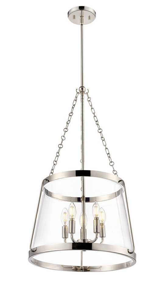 Millennium - 21405-PN - Five Light Pendant - Adabella - Polished Nickel Millennium - 21405-PN - Five Light Pendant - Adabella - Polished Nickel