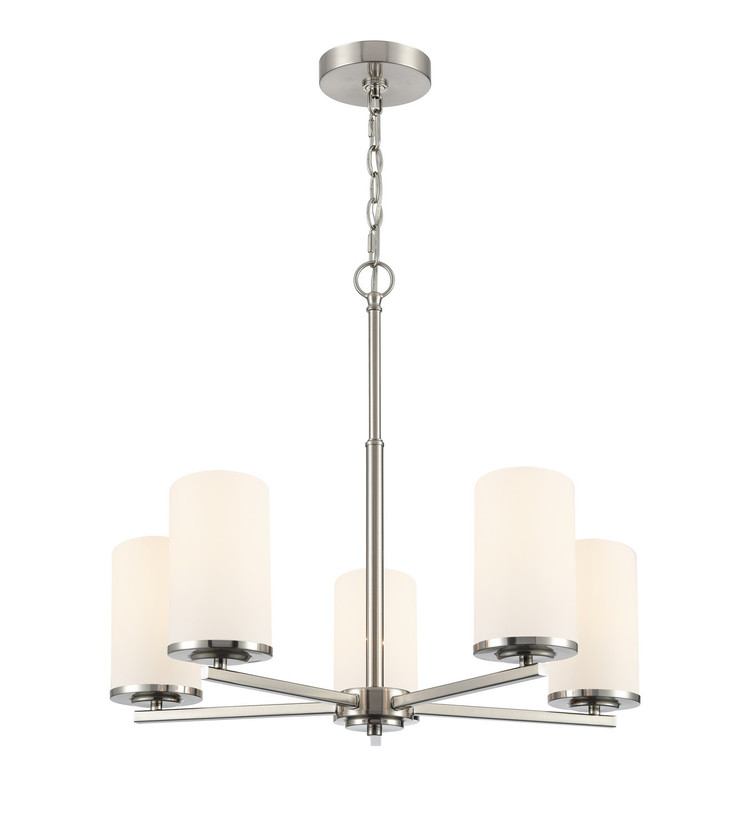 Millennium - 2715WG-BN - Five Light Chandelier - Verlana - Brushed Nickel