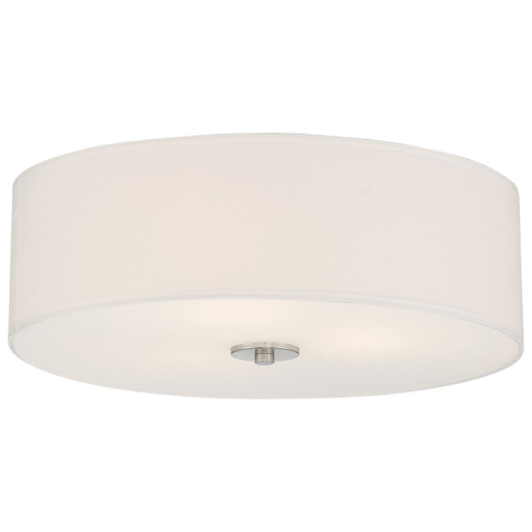 Access - 64063LEDDLP-BS/WH - LED Flush Mount - Mid Town - Brushed Steel