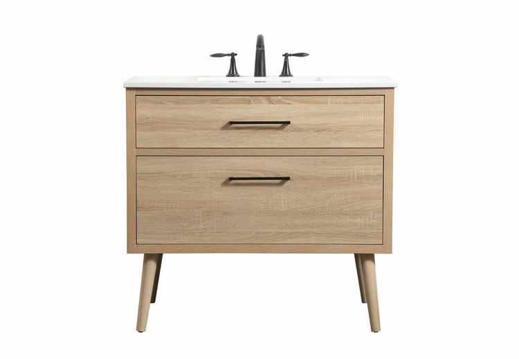 Elegant Lighting - VF41036MW - Single Bathroom Vanity - Boise - mango wood