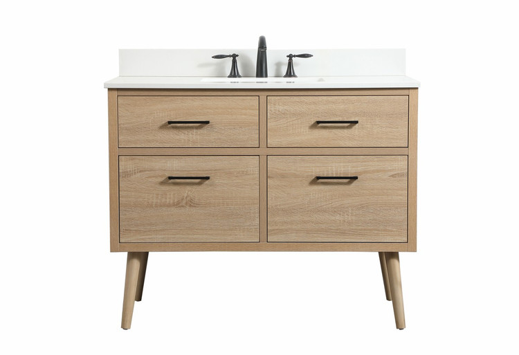 Elegant Lighting - VF41042MW-BS - Single Bathroom Vanity - Boise - Mango Wood
