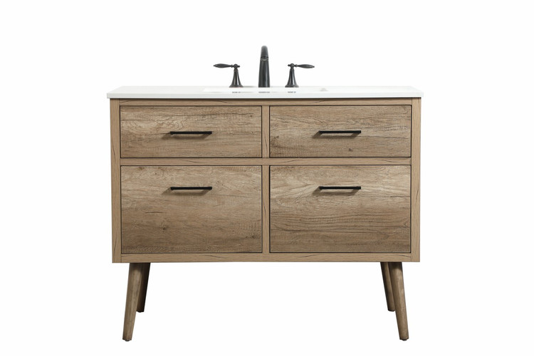 Elegant Lighting - VF41042NT - Single Bathroom Vanity - Boise - Natural Oak