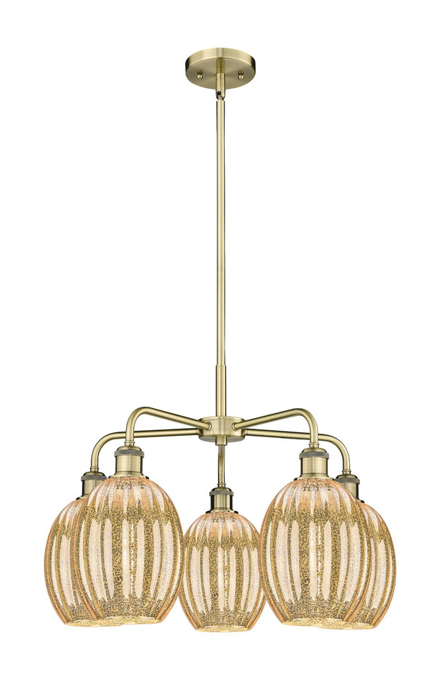 Innovations - 516-5CR-AB-G459-6ME - Five Light Chandelier - Ballston - Antique Brass