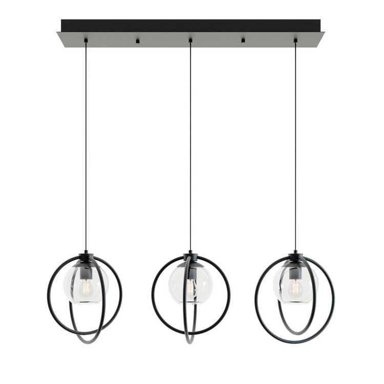 AFX Lighting - JAMP12MBBKLNR3 - Three Light Pendant - Jamie - Black AFX Lighting - JAMP12MBBKLNR3 - Three Light Pendant - Jamie - Black