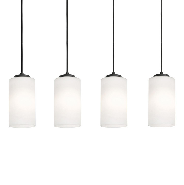 AFX Lighting - LEOP04MBBKLNR4 - Four Light Linear Pendant - Leo - Black AFX Lighting - LEOP04MBBKLNR4 - Four Light Linear Pendant - Leo - Black