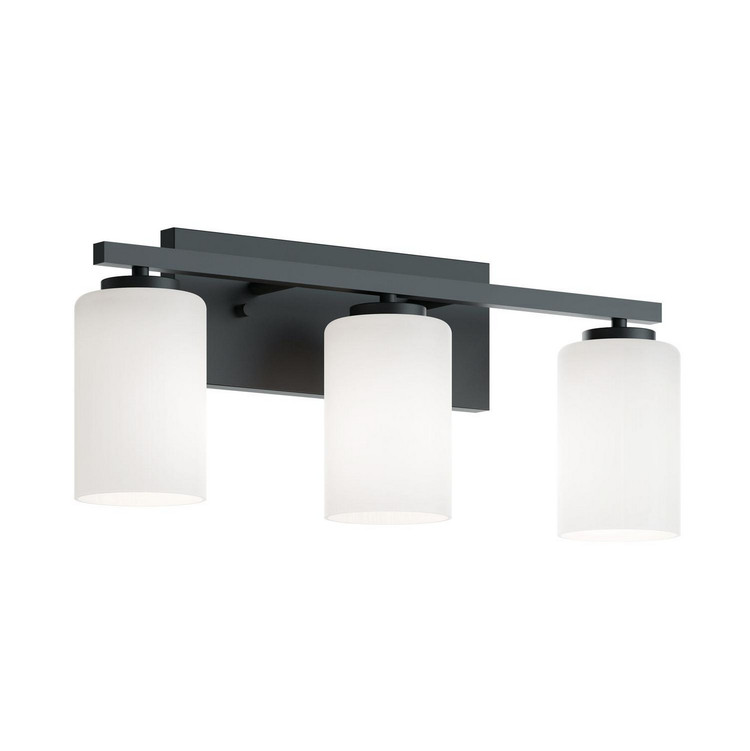 AFX Lighting - LEOV2209MBBK - Three Light Vanity - Leo - Black