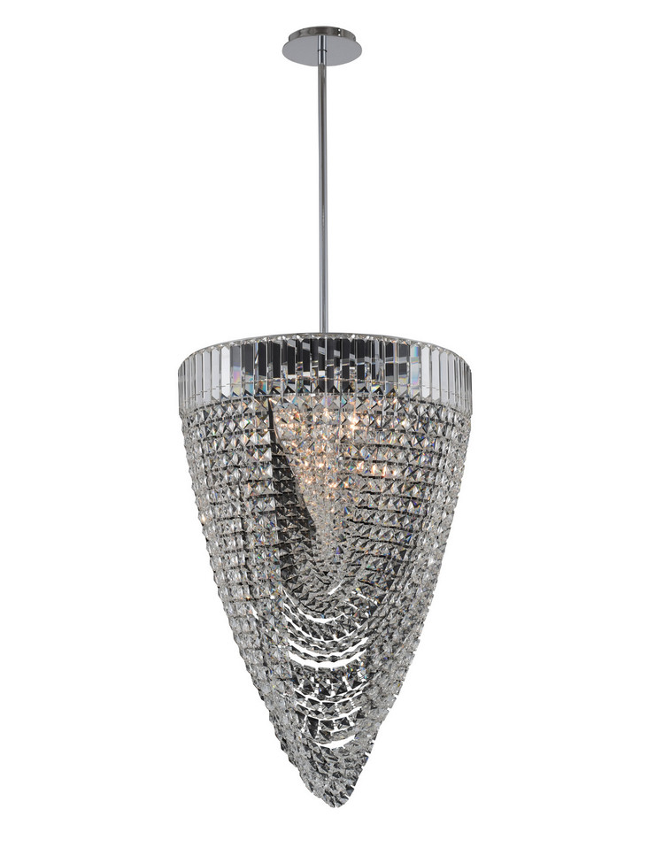 Allegri - 035350-010-FR001 - 12 Light Foyer Pendant - Mira - Chrome Allegri - 035350-010-FR001 - 12 Light Foyer Pendant - Mira - Chrome