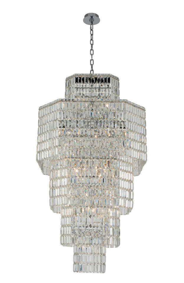 Allegri - 036551-010-FR001 - 25 Light Foyer Pendant - Livelli - Polished Chrome Allegri - 036551-010-FR001 - 25 Light Foyer Pendant - Livelli - Polished Chrome