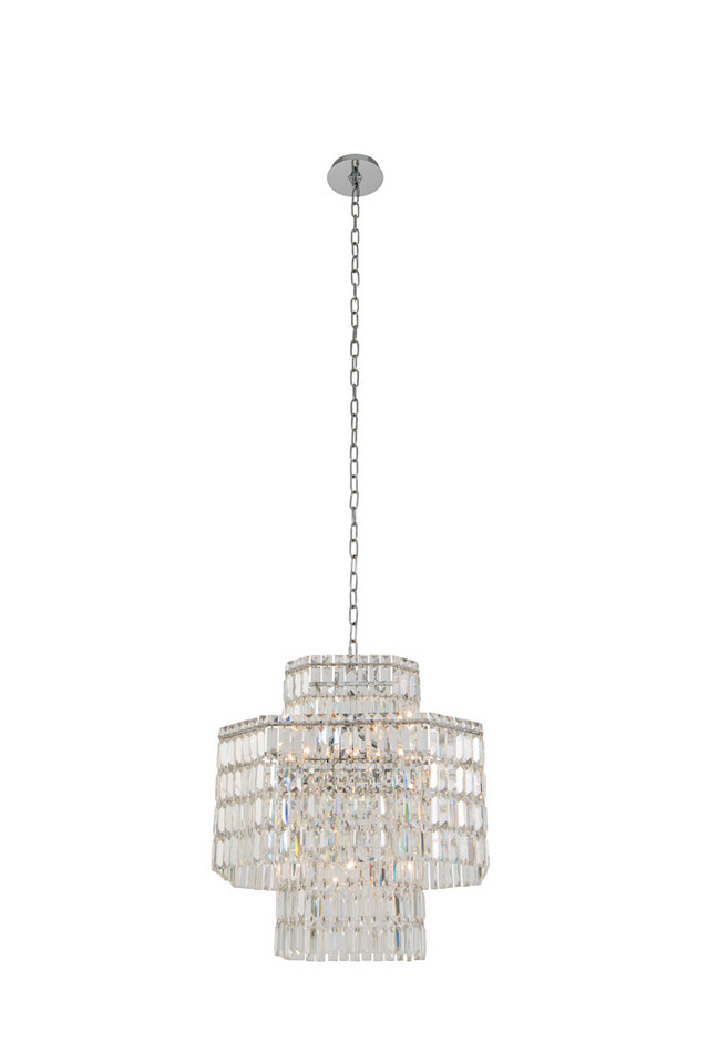 Allegri - 036555-010-FR001 - 12 Light Pendant - Livelli - Polished Chrome Allegri - 036555-010-FR001 - 12 Light Pendant - Livelli - Polished Chrome