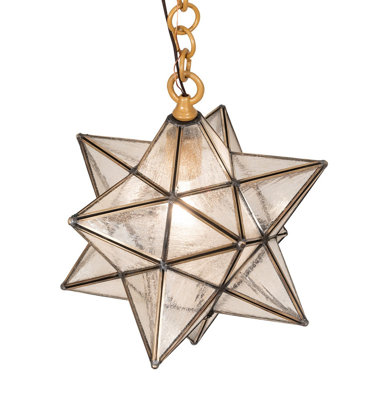 Meyda Tiffany - 259110 - One Light Pendant - Moravian Star - Sahara Gold