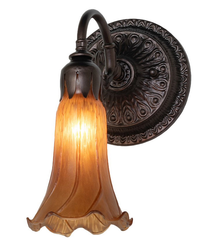 Meyda Tiffany - 261099 - One Light Wall Sconce - Amber - Mahogany Bronze