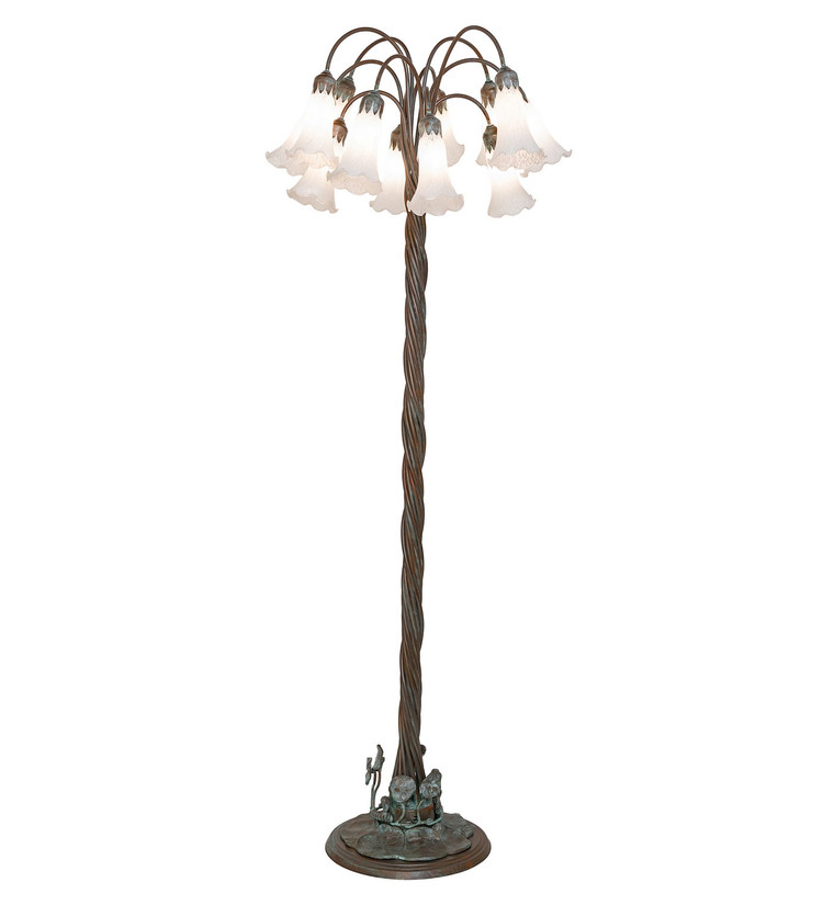 Meyda Tiffany - 262116 - 12 Light Floor Lamp - White - Bronze