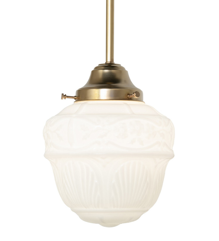 Meyda Tiffany - 264245 - One Light Pendant - Revival Schoolhouse - Natural Brass