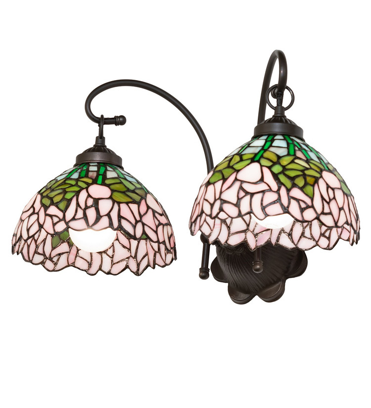 Meyda Tiffany - 264423 - Two Light Wall Sconce - Tiffany Cabbage Rose Meyda Tiffany - 264423 - Two Light Wall Sconce - Tiffany Cabbage Rose