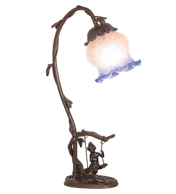 Meyda Tiffany - 269729 - One Light Mini Lamp - Melon Flower - BronzeAntique Brass