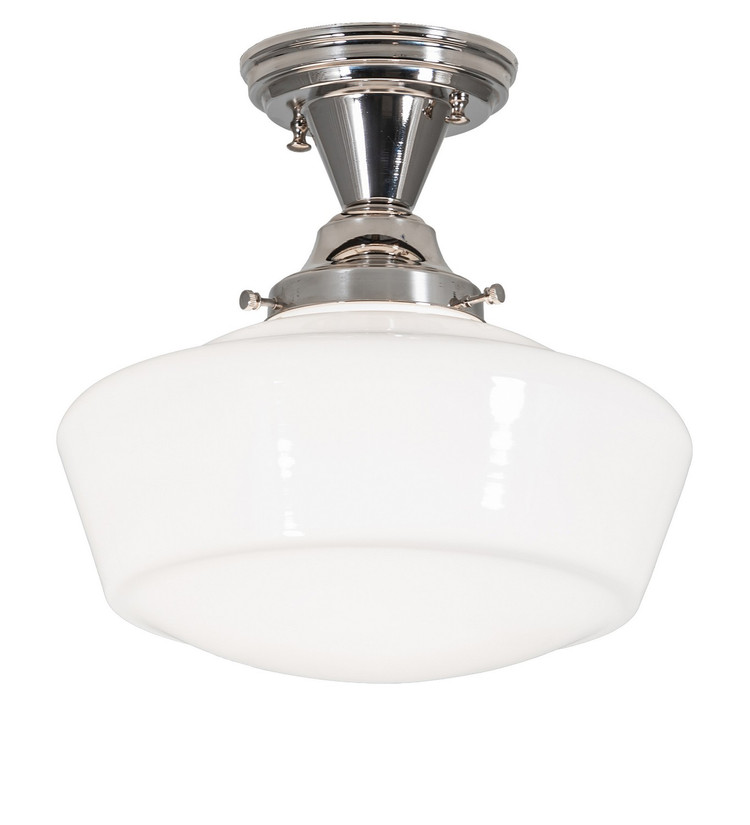 Meyda Tiffany - 274117 - One Light Semi-Flushmount - Revival - Polished Nickel