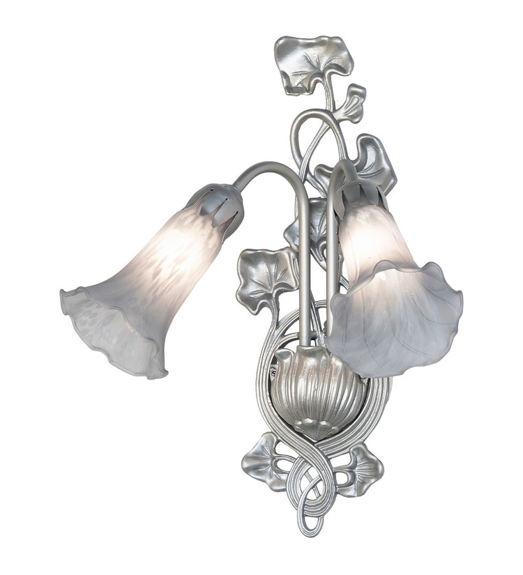 Meyda Tiffany - 276538 - Two Light Wall Sconce - Gray Tiffany Pond Lily