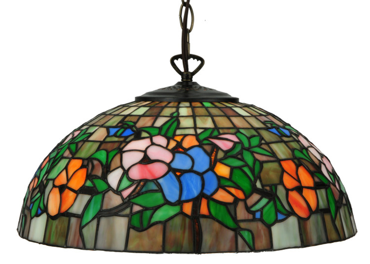 Meyda Tiffany - 31105 - One Light Pendant - Hanging Pansy - Mahogany Bronze Meyda Tiffany - 31105 - One Light Pendant - Hanging Pansy - Mahogany Bronze