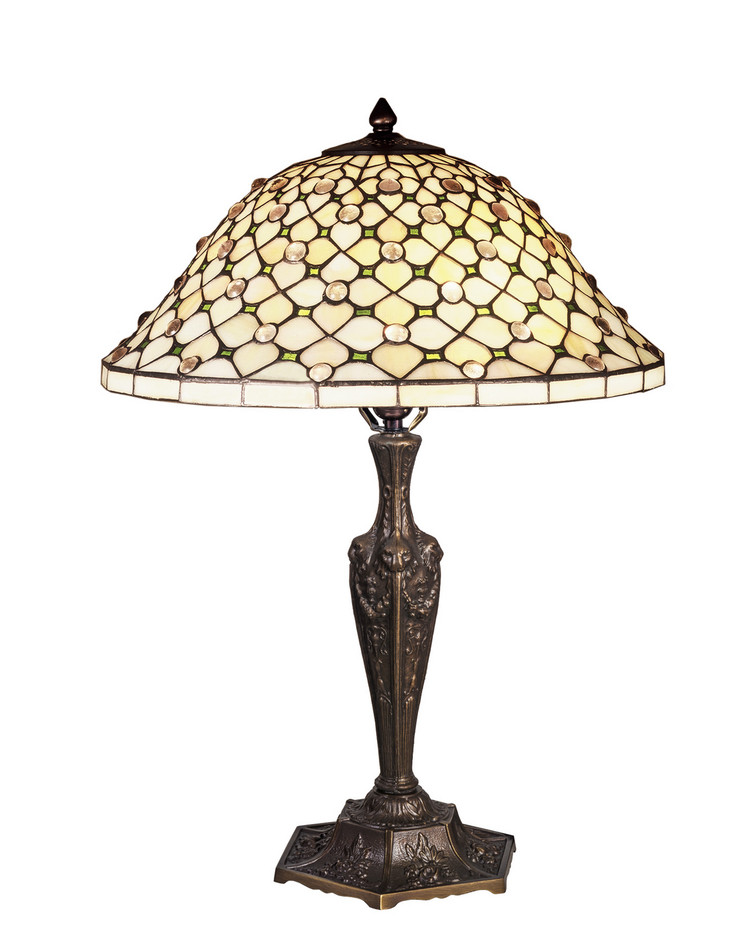 Meyda Tiffany - 37782 - One Light Table Lamp - Diamond & Jewel - Mahogany Bronze
