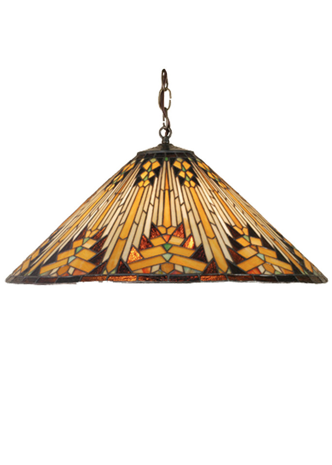 Meyda Tiffany - 66227 - Three Light Pendant - Nuevo - Mahogany Bronze