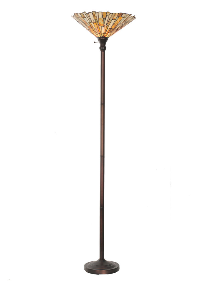 Meyda Tiffany - 68439 - One Light Torchiere - Delta - Antique Meyda Tiffany - 68439 - One Light Torchiere - Delta - Antique