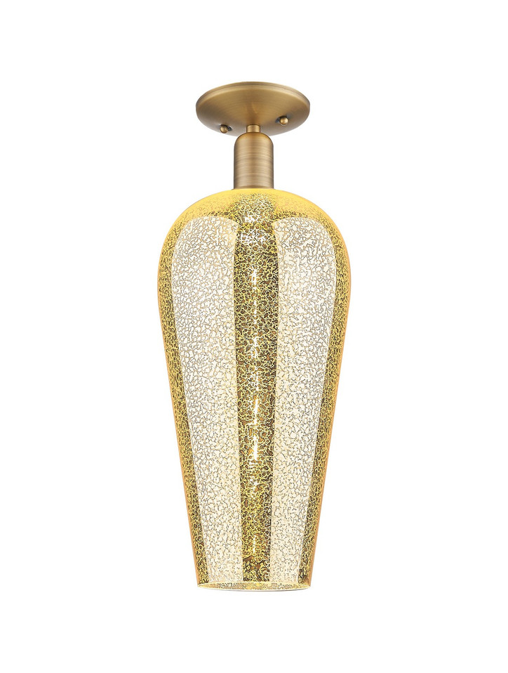 Innovations - 716-1C-BB-G456-8ME - One Light Semi-Flush Mount - Arcadia - Brushed Brass